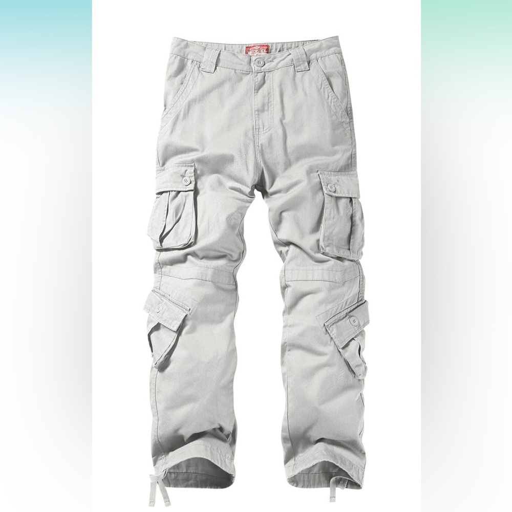 MATCH MEN’S ‘Wild Cargo Pants’ in Light Gray (Apricot)